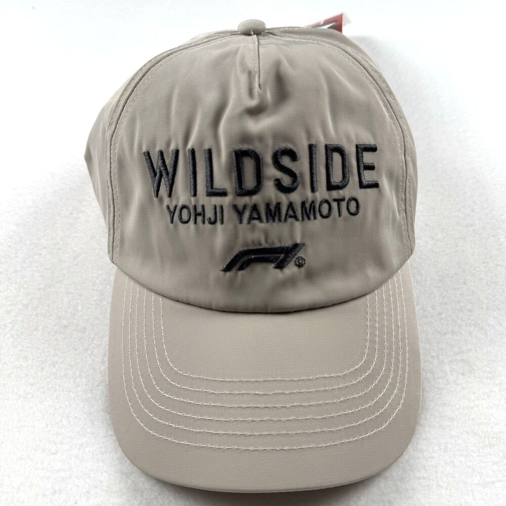 Yohji Yamamoto Wildside F1 Formula 1 Racing Beige Snapback Hat Tan OSFM